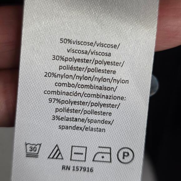 C Wonder SzL NWT Mixed media black Floral soft flowy Pullover Top Sweater Office - Picture 12 of 13